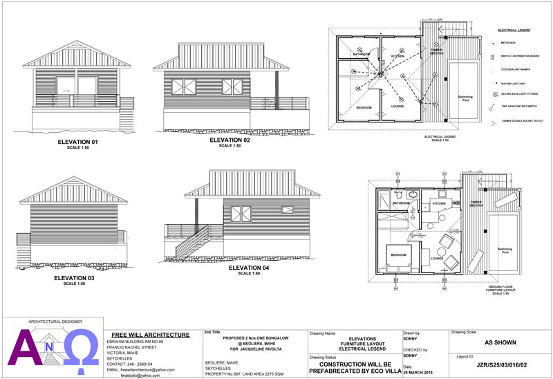 Bed Sitter 48 SQM Price from 400.000 scr. Eco Villas